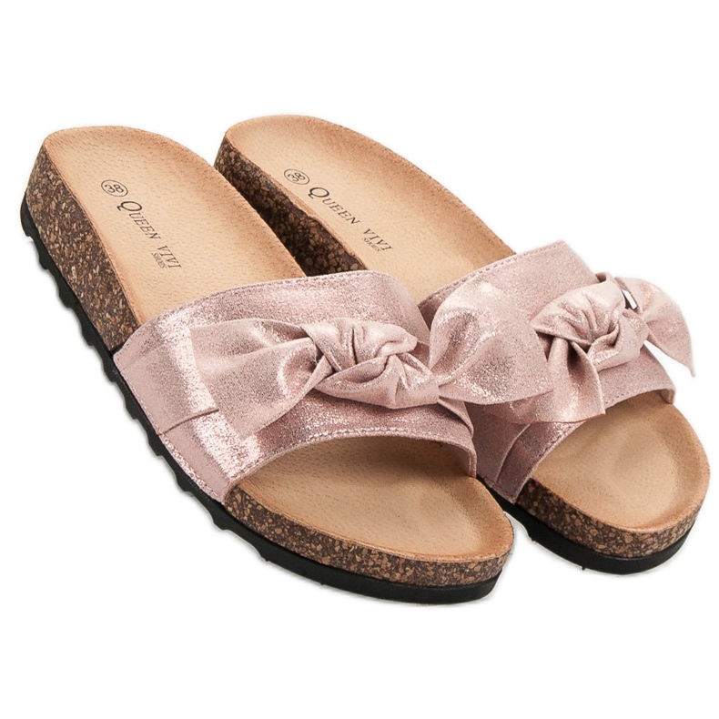 Queen Vivi Casual tofflor med glitter rosa 2