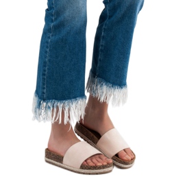 Bestelle Klassiska mocka tofflor beige 1