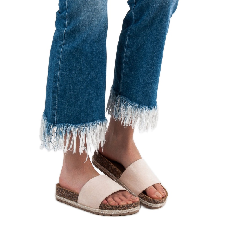 Bestelle Klassiska mocka tofflor beige 1