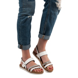 SHELOVET Sandaler med Cubic Zirconia vit 2
