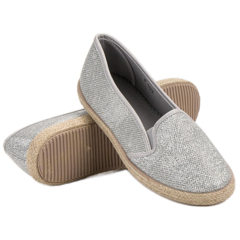SHELOVET Silver Slip-On sneakers grå 1