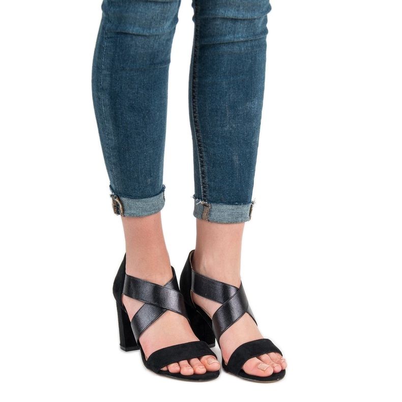 Evento Sandaler med elastiskt band svart 2