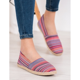 McKey Randig Espadrilles brun röd blå 2