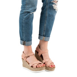 JESSY ROSS Sandaler i mocka rosa 1