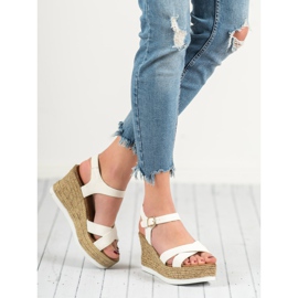 JESSY ROSS Vita sandaler i mocka 1