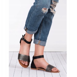 Evento Openwork sandaler svart 2