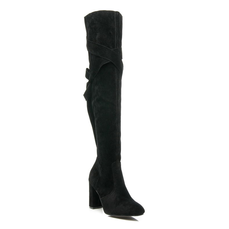 Vices Over-the-knee boots med snygg bindning svart 2