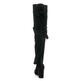 Vices Over-the-knee boots med snygg bindning svart 1