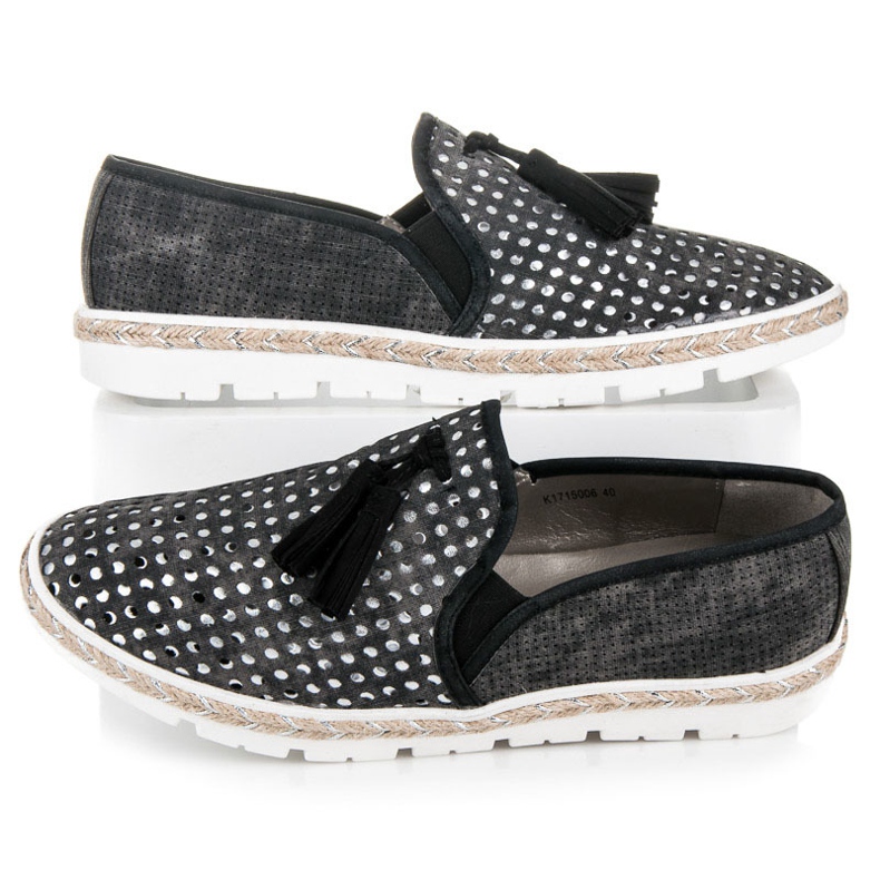 Kylie Genombrutna Slipony Espadrilles svart 2