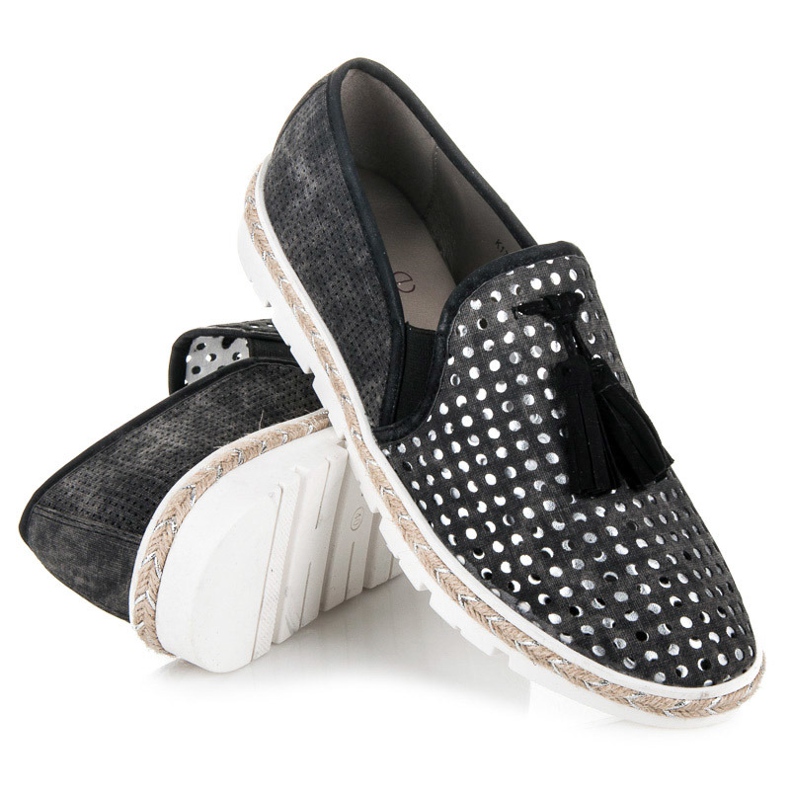 Kylie Genombrutna Slipony Espadrilles svart 1