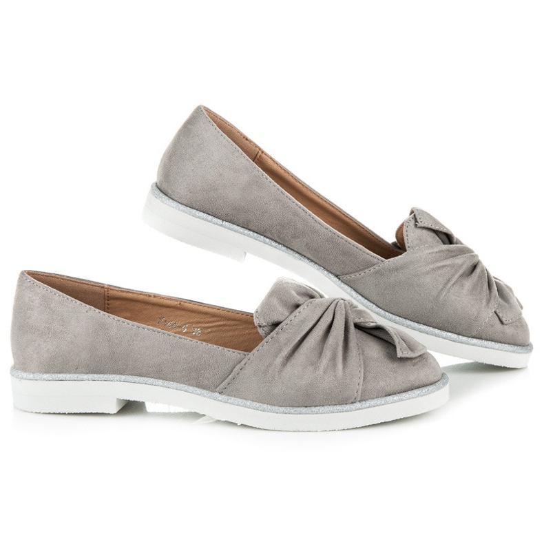 Vices Mockaskor med glitterdekorationer grå 1