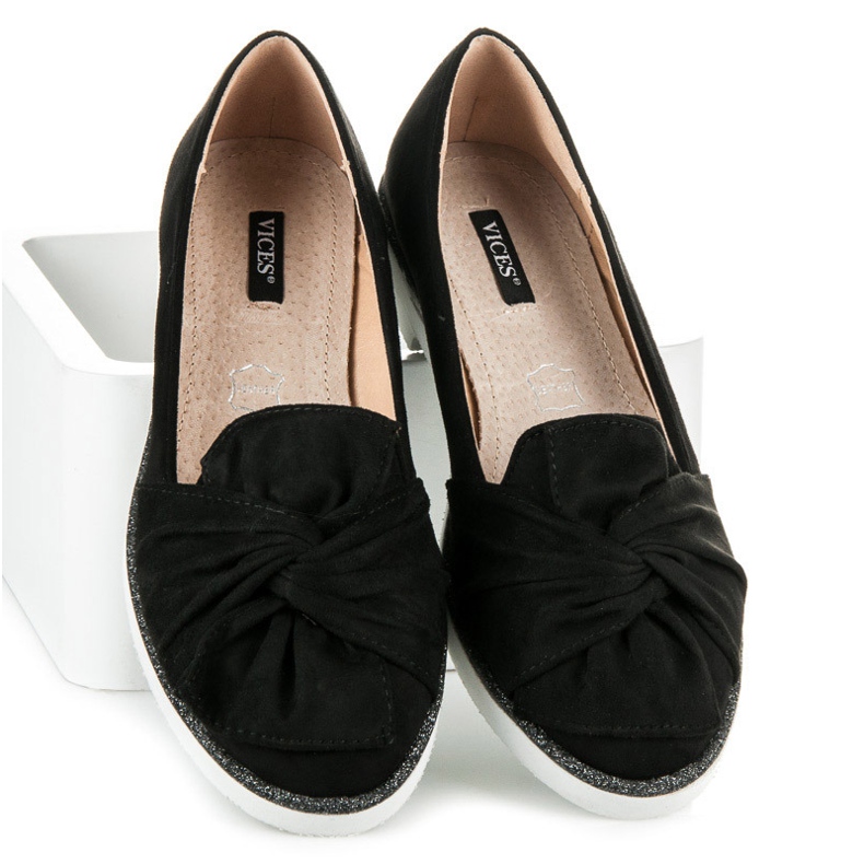 Vices Mockaskor med glitterdekorationer svart 1