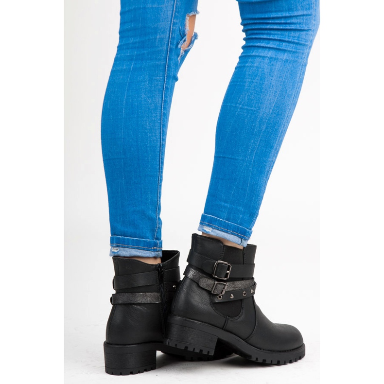 Erynn Chelsea stövlar med spännen svart 1