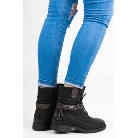 Queentina Svarta stövlar med dragkedja 2