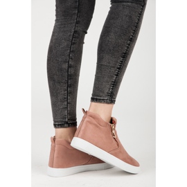 Sneakers i mocka rosa 1