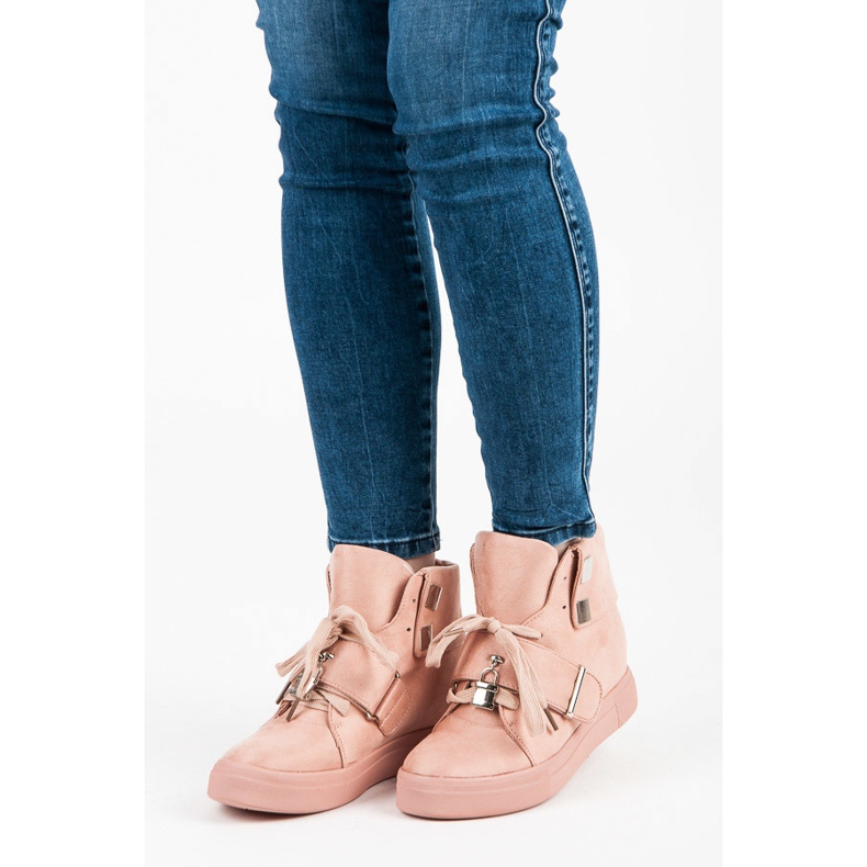 Seastar Wedge Sneakers i mocka rosa 1