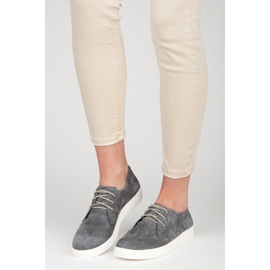 Vinceza Sportskor i läder grå 2