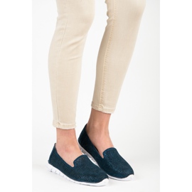 Vinceza Openwork Leather Lords marinblå 1