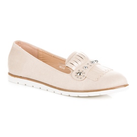 Seastar Loafers i mocka med fransar brun 1