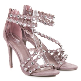 Seastar Högklackade sandaler med dragkedja violett 1