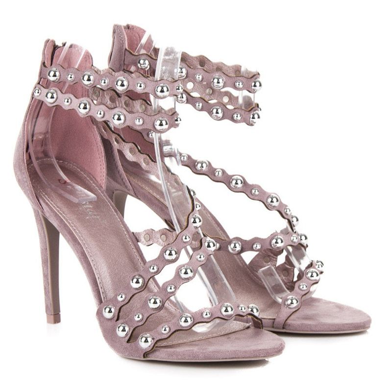 Seastar Högklackade sandaler med dragkedja violett 1