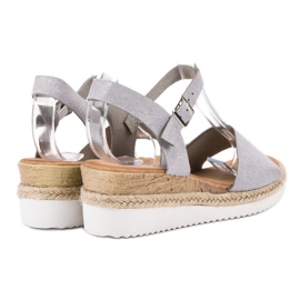 SDS Grå sandaler med glitter 1