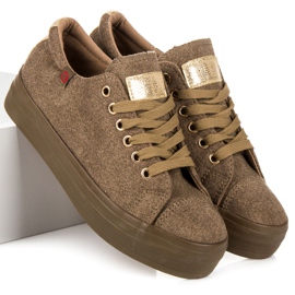 Tony Veloursneakers På Plattformen grön 2