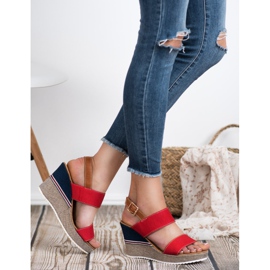 Goodin Röda sandaler mångfärgad 2