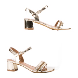 SHELOVET Snygga gyllene sandaler 1