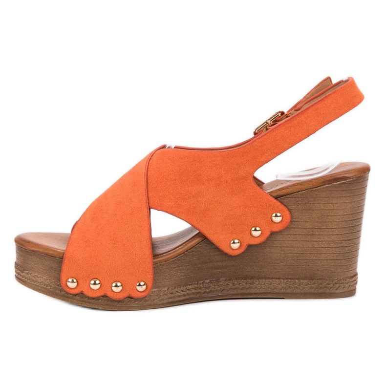 SHELOVET Sandaler i mocka orange 1