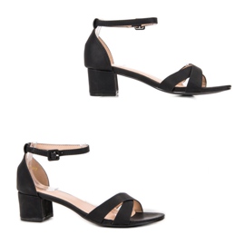 Sergio Todzi Klassiska svarta sandaler 1