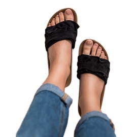 Bestelle Tofflor Med Frill svart 2