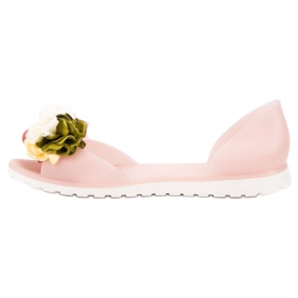 Ideal Shoes Meliski med blommor brun 2