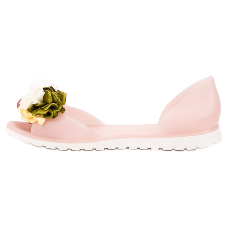 Ideal Shoes Meliski med blommor brun 2