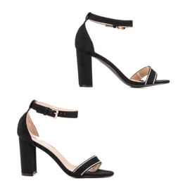 Abloom Sandaler Med Kristaller svart 1