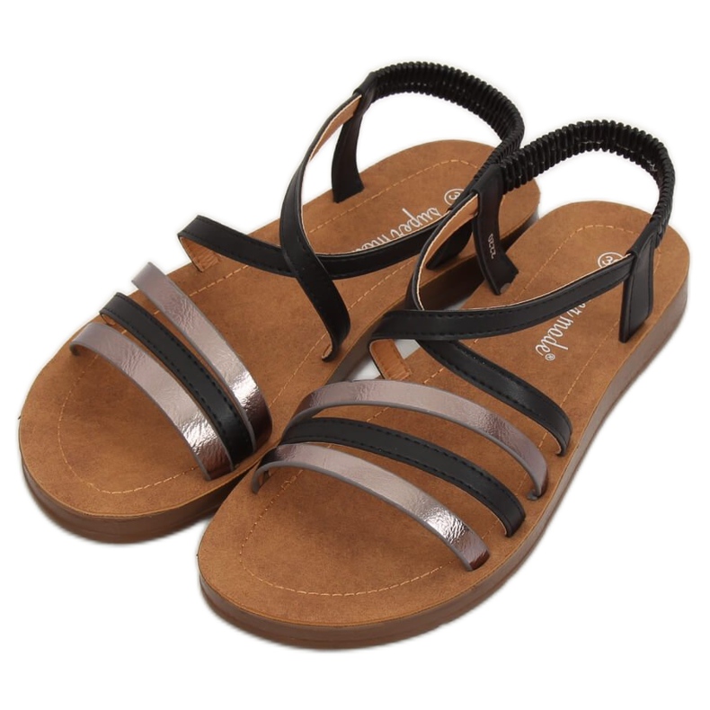 Svarta damsandaler 2220 Svart 1