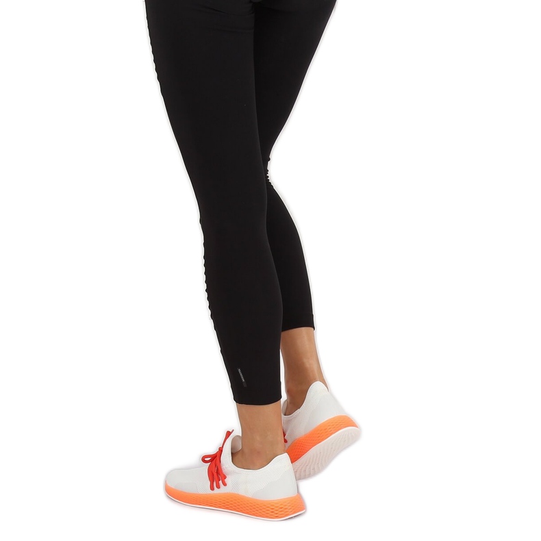 Orange och vita sportskor B-6851 Orange 1