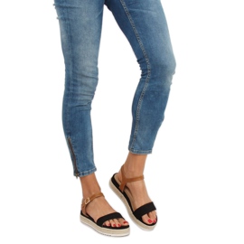 Svarta espadrillessandaler Y-8224 Svart 1