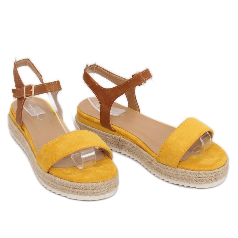 Gula espadrillessandaler Y-8224 Gul brun 2