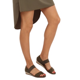 Gröna espadrillessandaler 9R71 Grön mångfärgad 1