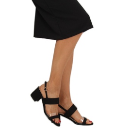 Svarta högklackade sandaler 660-1 / SA-2 Svart 1