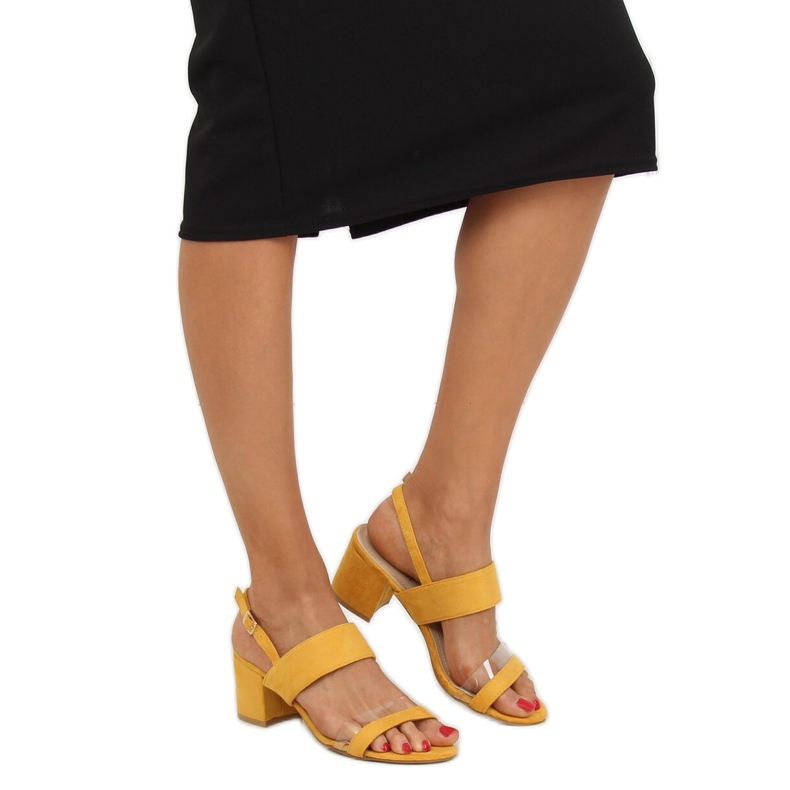 Gula högklackade sandaler 660-1 / SA-2 Yellow 1