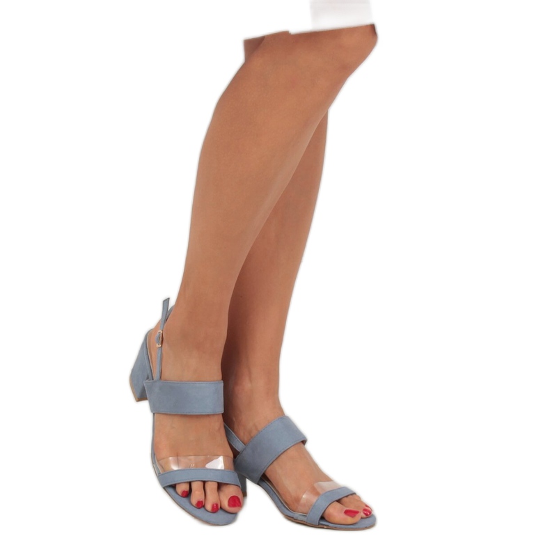 Blå högklackade sandaler 660-1 / SA-2 Blå 1