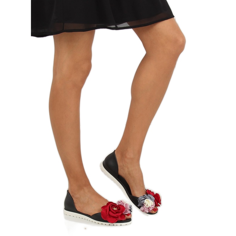 Svart Meliski W-13 Black ballerinas 2