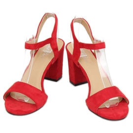 Röda sandaler på stolpen FH-3M25 Röd 1