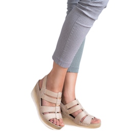 Goodin Bekväma kile sandaler gul 2