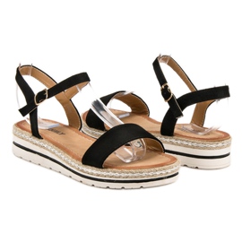 EXQUILY Svarta sandaler 1