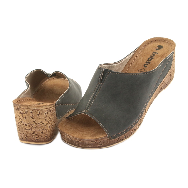 Dam tofflor kil Inblu NG002 svartbrun mångfärgad 4