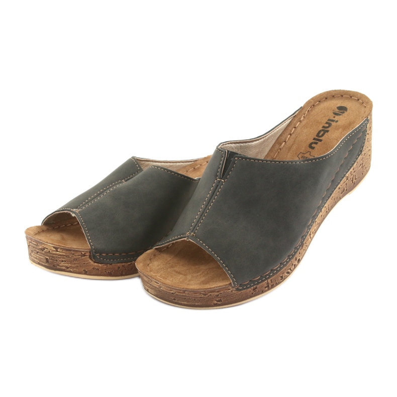 Dam tofflor kil Inblu NG002 svartbrun mångfärgad 3