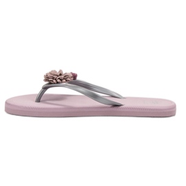 Ax Boxing Flip-Flops Med Blommor violett 1